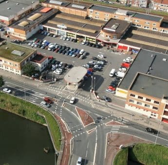 Photographie vue du ciel de Eurocap Créanor, Centre d'affaires à Dunkerque.